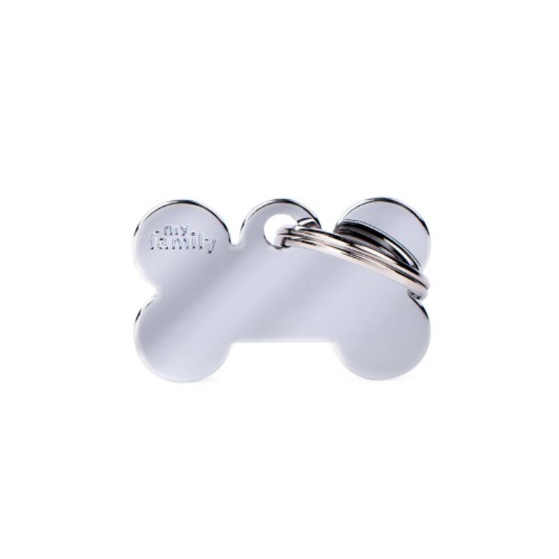 My Family - Plaquita Small Bone Chromed Brass