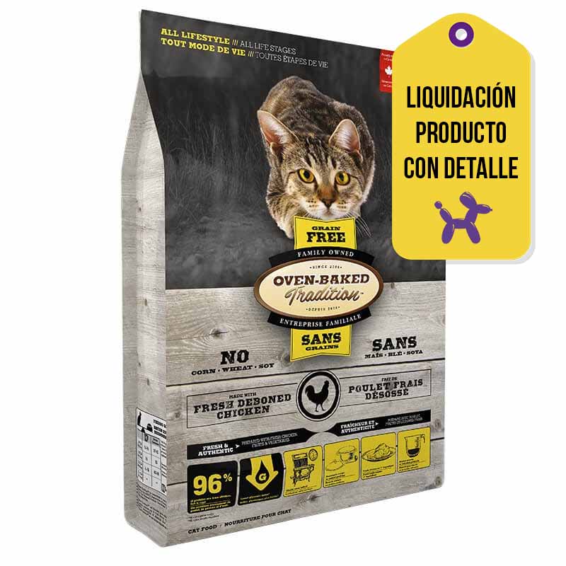 Oven Baked - Alimento Gato Grain Free Pollo Resellado