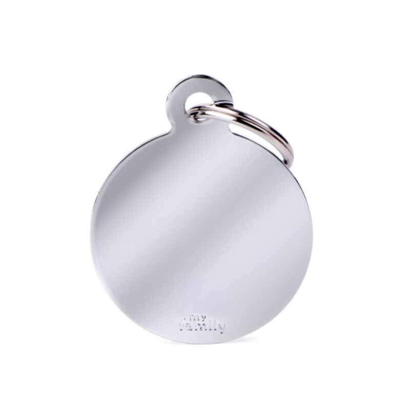 My Family - Plaquita Big Round Chromed Brass