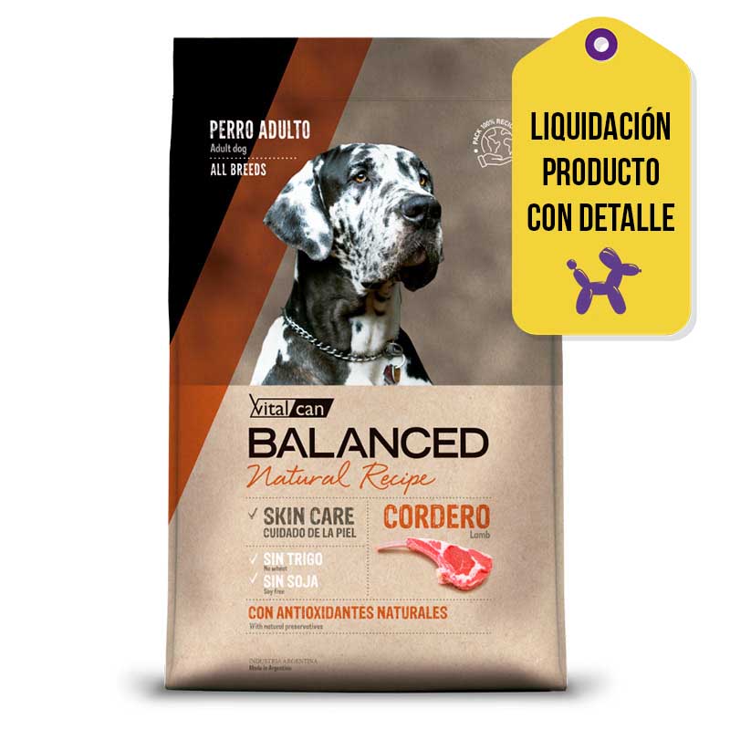 Vitalcan Bal - Adulto Natural Recipe Cordero Rasgado Sellado